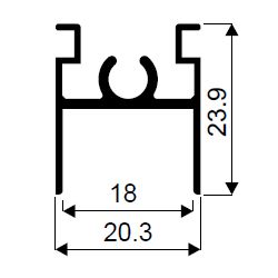horný profil pre systém Simple Frame 18, 1,5m