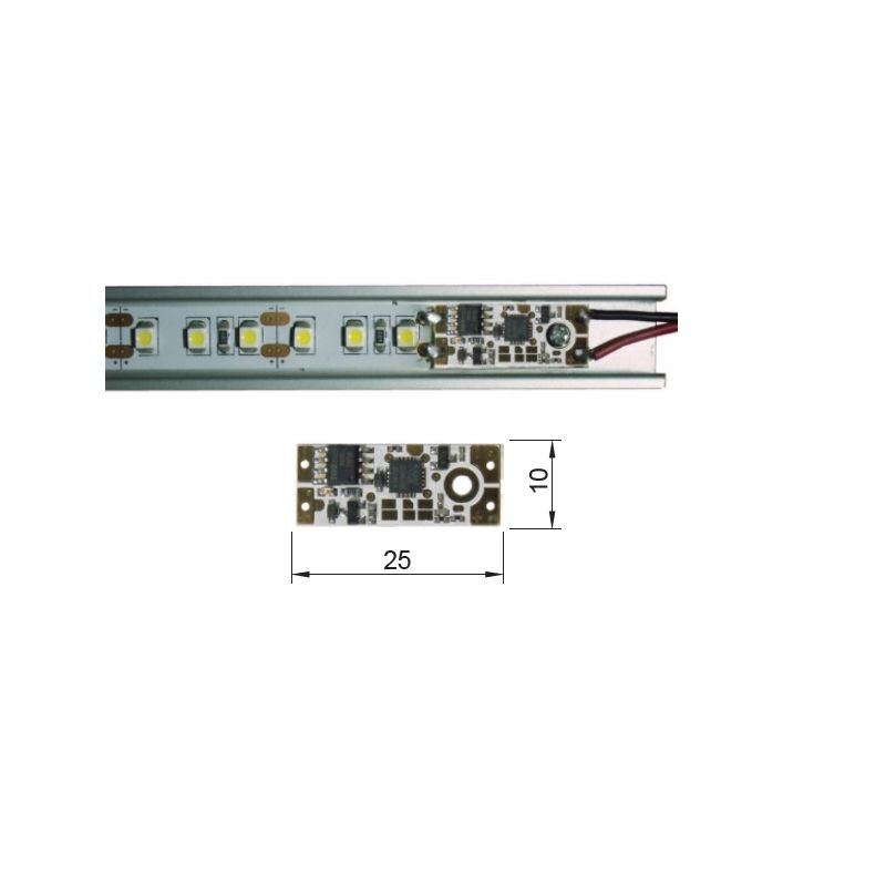 Vypínač/ stmievač do ALU profilov, žltá LED