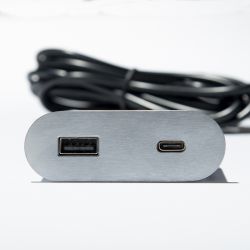 VersaPick USB nabíjačka 2xUSB A/C, kruh