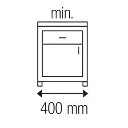 Vstavaný odpadkový kôš RP 270, sivý