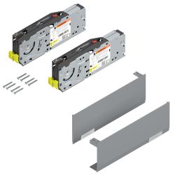Výklopný mechanizmus BLUM Aventos HF TOP, svetlo sivé krytky