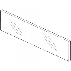 Legrabox - predný zasúvací prvok zo skla, nízky