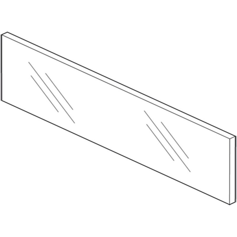 Legrabox - predný zasúvací prvok zo skla, nízky
