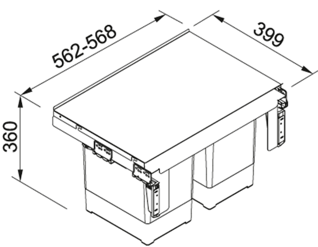 Technický nákres Sorter Garbo 60-2